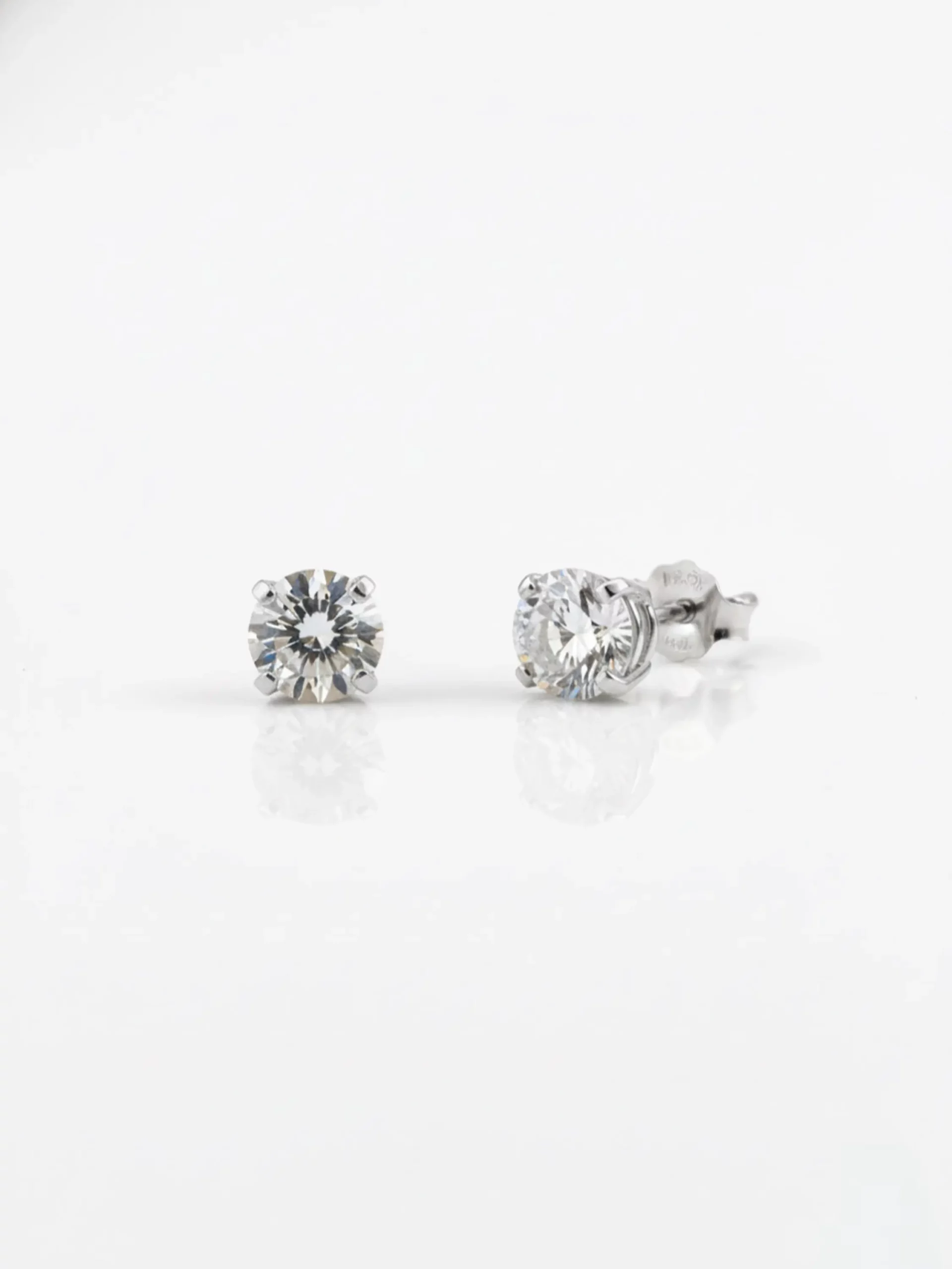 זוג עגילי זירקון מכסף אמיתי 925 – תמונה 2