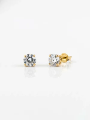 זוג עגילי זירקון מכסף אמיתי 925