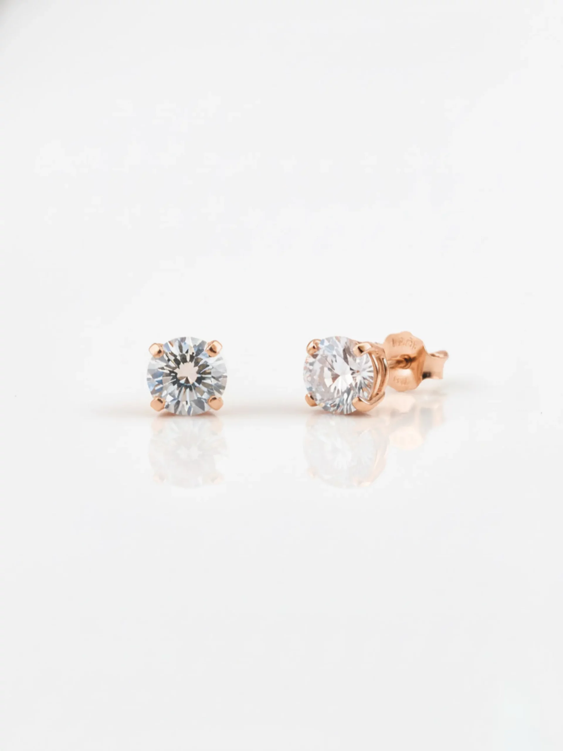 זוג עגילי זירקון מכסף אמיתי 925 – תמונה 3