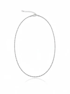 שרשרת חבל מכסף אמיתי 925