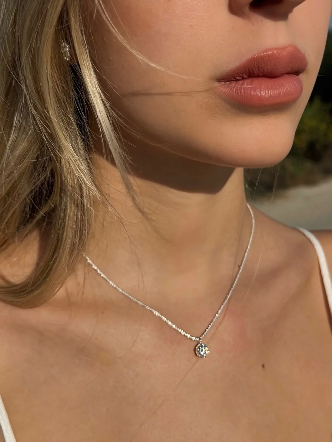 שרשרת מוסינייט 1ct מכסף אמיתי 925